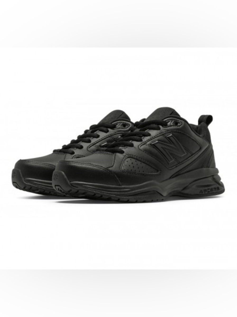 NIB New Balance Women’s Black Lace-Up Leather Sneakers Size 8.5D Wide